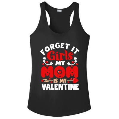 Forget It Mom Is My Valentine Funny Gift Gift Ladies PosiCharge Competitor Racerback Tank