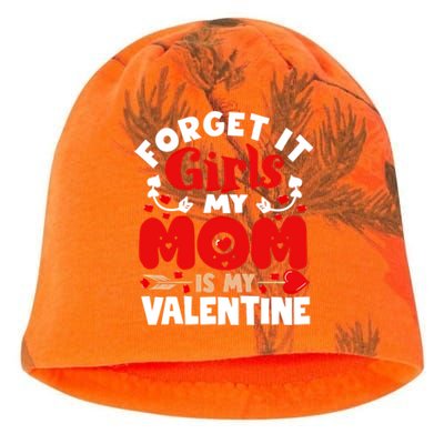 Forget It Mom Is My Valentine Funny Gift Gift Kati - Camo Knit Beanie