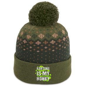 Farting Is My Hobby Funny Green Fart The Baniff Cuffed Pom Beanie