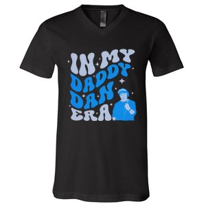 Funny In My Daddy Dan Era Retro Dad Fathers Day V-Neck T-Shirt