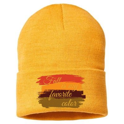 Fall Is My Favorite Color Autumn Season Sustainable Knit Beanie