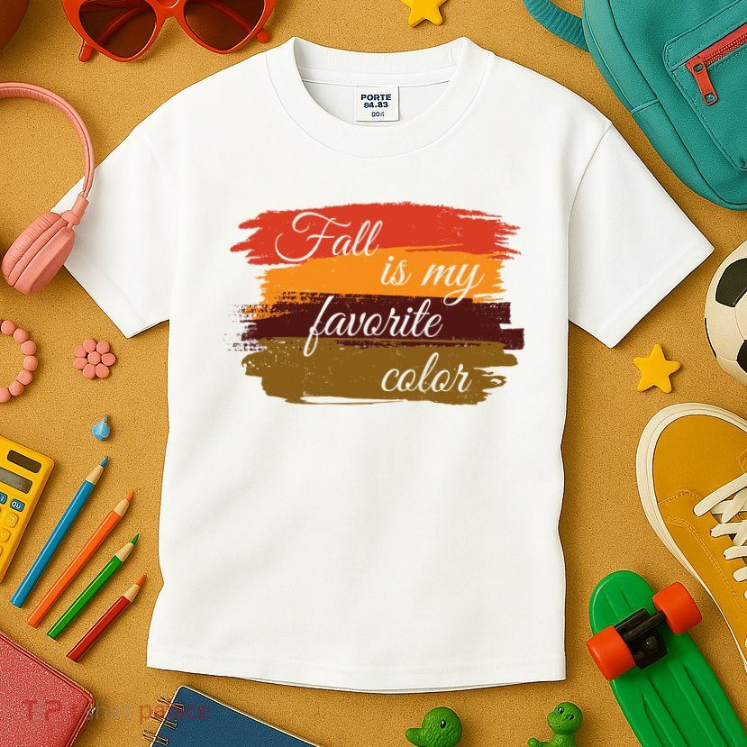 Fall Is My Favorite Color Autumn Season Kids T-Shirt