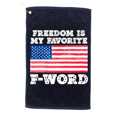 Freedom is my Favorite F Word Liberty conservative America Golf Towel