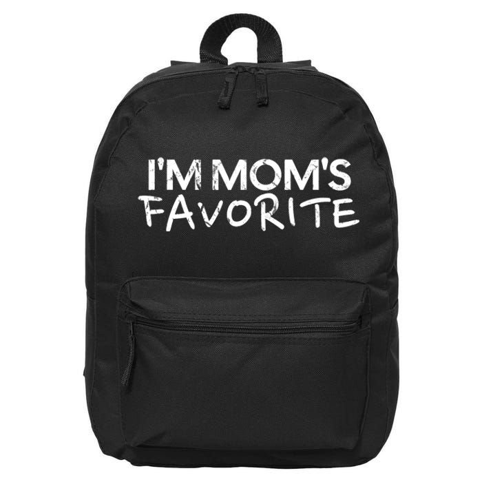 Funny im moms favorite sarcastic graphic Vintage 16 in Basic Backpack