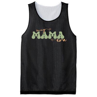 Funny In My Mama Era Lover Groovy Retro Mom Mother's Day Mesh Reversible Basketball Jersey Tank