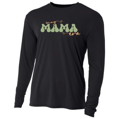 Funny In My Mama Era Lover Groovy Retro Mom Mother's Day Cooling Performance Long Sleeve Crew