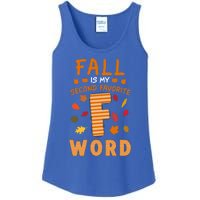 Fall Is My Second Favorite F Word Thanksgiving Fall Autumn Meaningful Gift Ladies Essential Tank