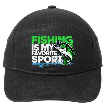 Fishing Is My Favorite Sport Fisherman 7-Panel Snapback Hat