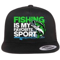 Fishing Is My Favorite Sport Fisherman Flat Bill Trucker Hat