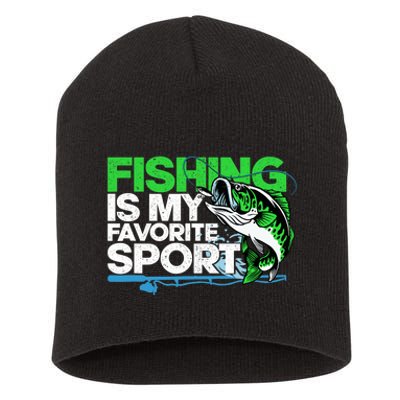 Fishing Is My Favorite Sport Fisherman Short Acrylic Beanie