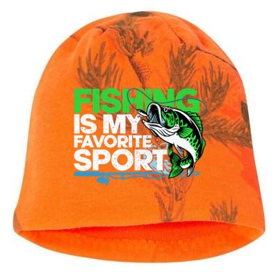 Fishing Is My Favorite Sport Fisherman Kati - Camo Knit Beanie