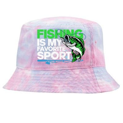 Fishing Is My Favorite Sport Fisherman Tie-Dyed Bucket Hat