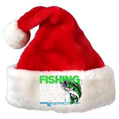 Fishing Is My Favorite Sport Fisherman Premium Christmas Santa Hat