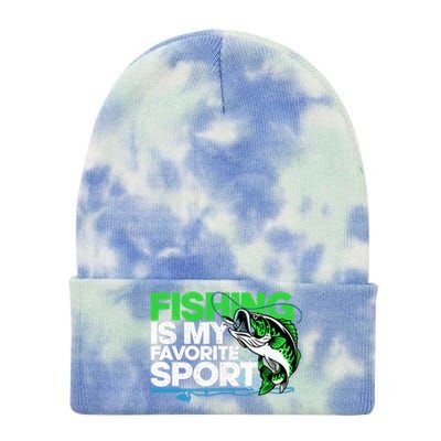 Fishing Is My Favorite Sport Fisherman Tie Dye 12in Knit Beanie