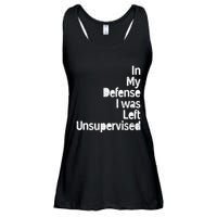 Funny In My Defense I Was Left Unsupervised Ladies Essential Flowy Tank
