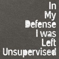 Funny In My Defense I Was Left Unsupervised Cotton Canvas Backpack