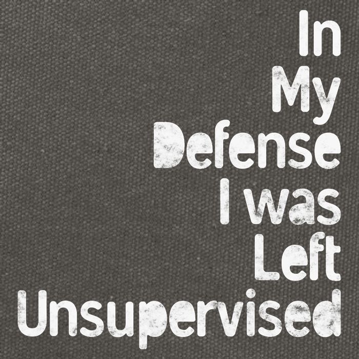 Funny In My Defense I Was Left Unsupervised Cotton Canvas Backpack