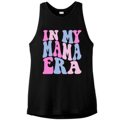 Funny In My Mama Era Lover Groovy Retro Mom Mothers Day Ladies PosiCharge Tri-Blend Wicking Tank