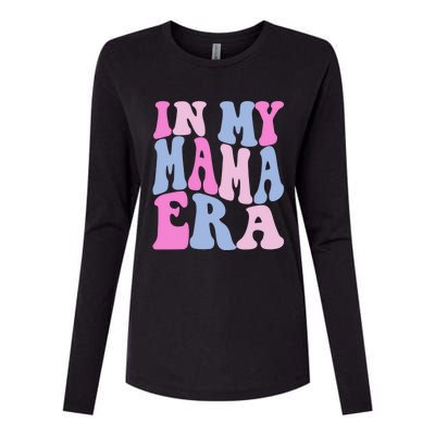 Funny In My Mama Era Lover Groovy Retro Mom Mothers Day Womens Cotton Relaxed Long Sleeve T-Shirt