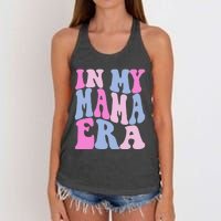 Funny In My Mama Era Lover Groovy Retro Mom Mothers Day Women's Knotted Racerback Tank