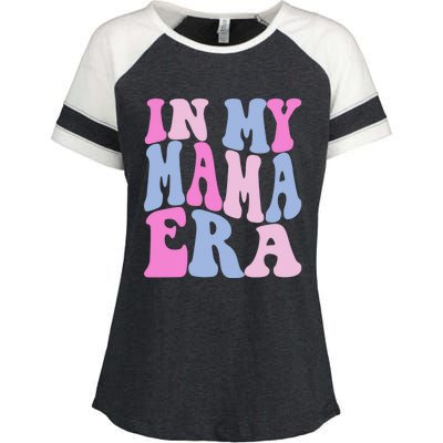 Funny In My Mama Era Lover Groovy Retro Mom Mothers Day Enza Ladies Jersey Colorblock Tee