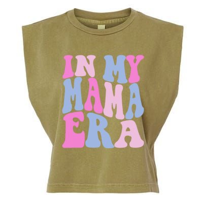 Funny In My Mama Era Lover Groovy Retro Mom Mothers Day Garment-Dyed Women's Muscle Tee