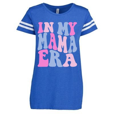 Funny In My Mama Era Lover Groovy Retro Mom Mothers Day Enza Ladies Jersey Football T-Shirt