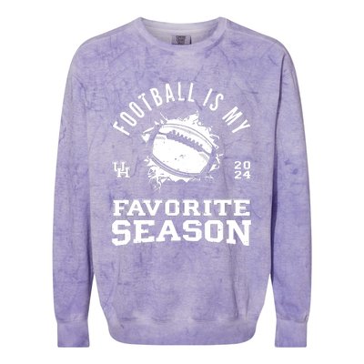 Football Is My Favorite Season Colorblast Crewneck Sweatshirt