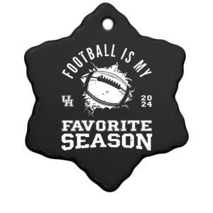 Football Is My Favorite Season Ceramic Star Ornament