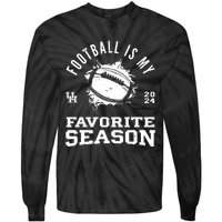 Football Is My Favorite Season Tie-Dye Long Sleeve Shirt