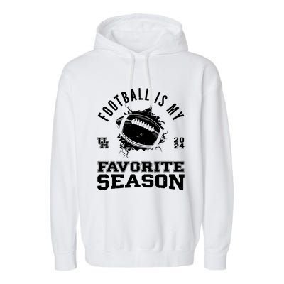 Football Is My Favorite Season Garment-Dyed Fleece Hoodie