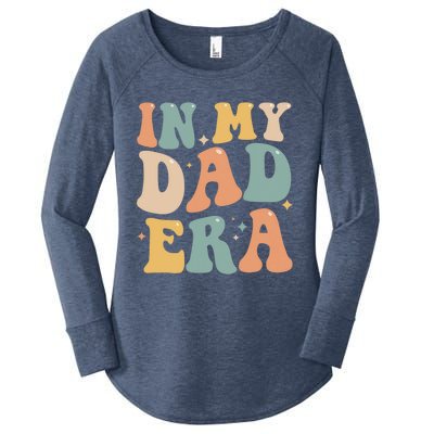 Funny In My Dad Era Lover Groovy Retro Daddy Fathers Day Cool Gift Women's Perfect Tri Tunic Long Sleeve Shirt