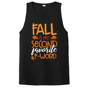 Fall Is My Second Favorite F Word Funny Autumn Gift PosiCharge Competitor Tank