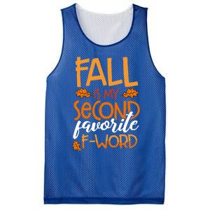 Fall Is My Second Favorite F Word Funny Autumn Gift Mesh Reversible Basketball Jersey Tank