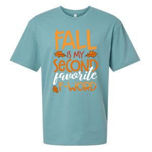 Fall Is My Second Favorite F Word Funny Autumn Gift Sueded Cloud Jersey T-Shirt