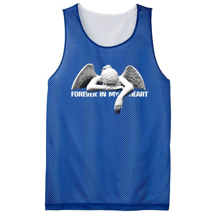 Forever In My Heart Angel Remembrance Honor Your Loved One Great Gift Mesh Reversible Basketball Jersey Tank