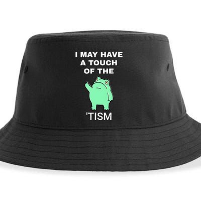 Frog I May Have A Touch Of The Tism Sustainable Bucket Hat