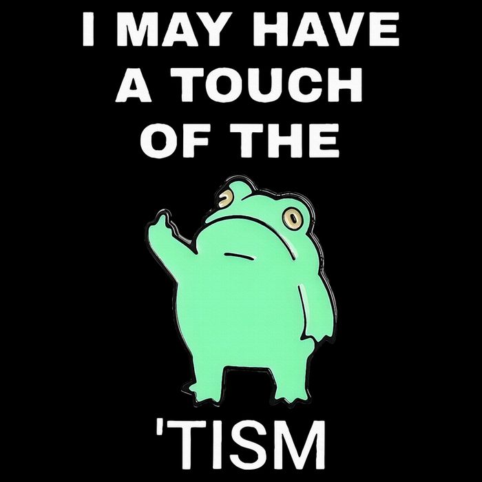 Frog I May Have A Touch Of The Tism Drawstring Bag