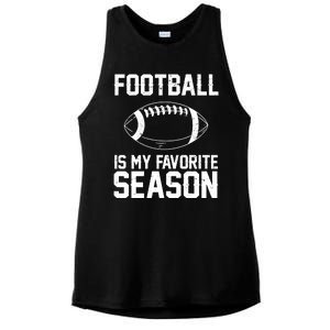 Football Is My Favorite Season Ladies PosiCharge Tri-Blend Wicking Tank