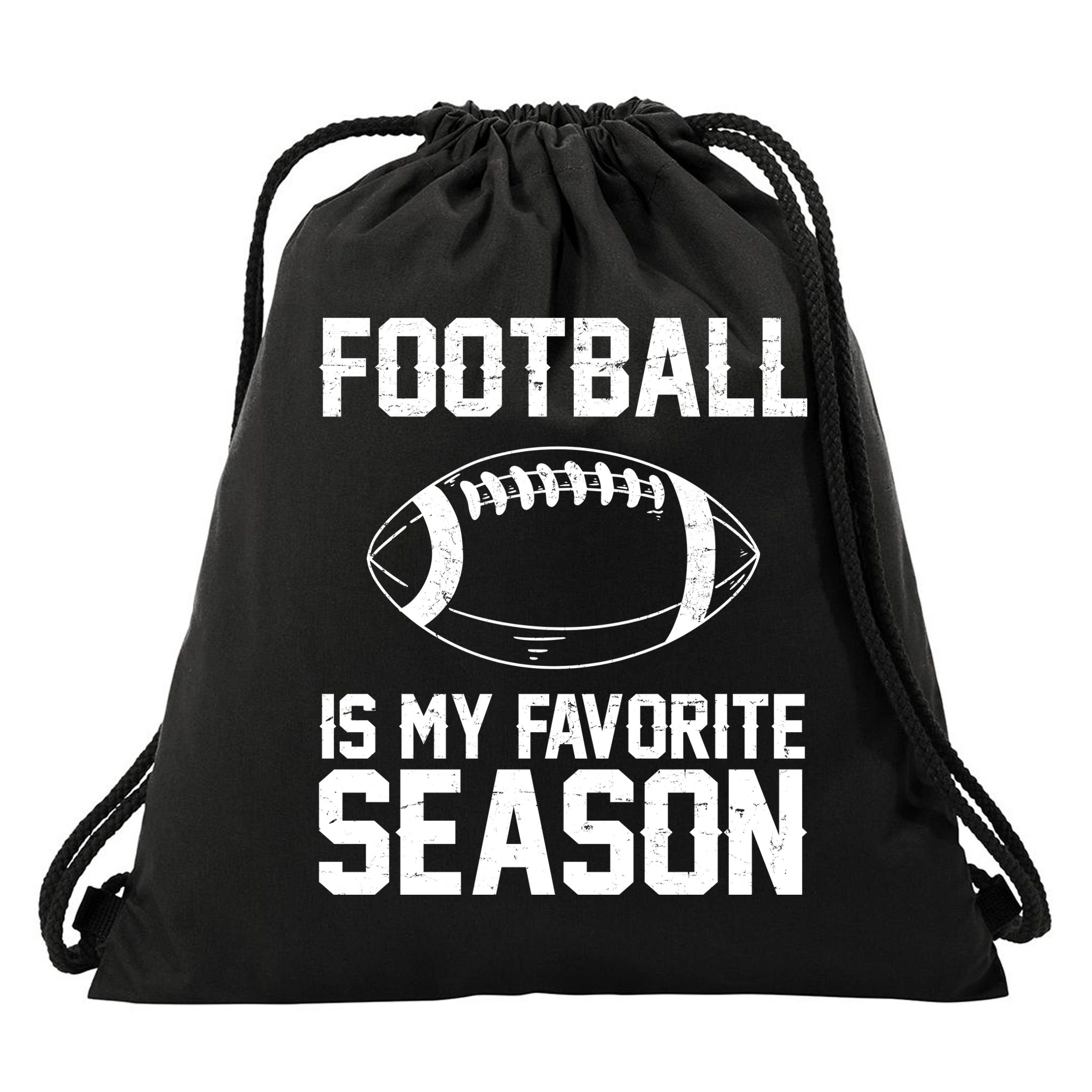 Football Is My Favorite Season Drawstring Bag