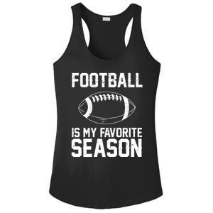 Football Is My Favorite Season Ladies PosiCharge Competitor Racerback Tank