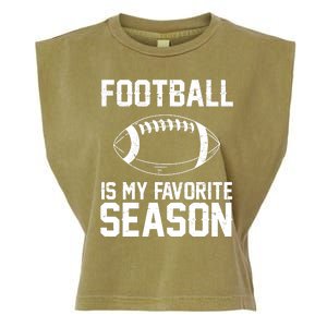 Football Is My Favorite Season Garment-Dyed Women's Muscle Tee