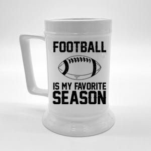 Football Is My Favorite Season Beer Stein