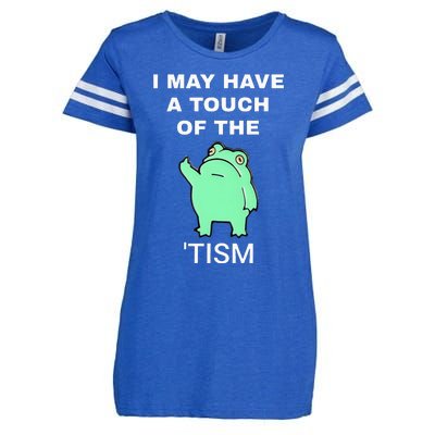 Frog I May Have A Touch Of The Tism Enza Ladies Jersey Football T-Shirt