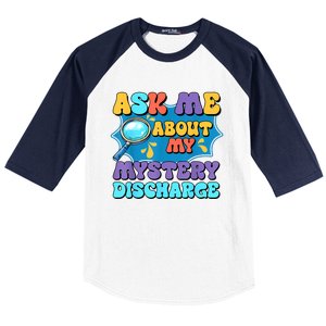 Fun Inappropriate Mystery Discharge Embarrassing Adult Humor Baseball Sleeve Shirt