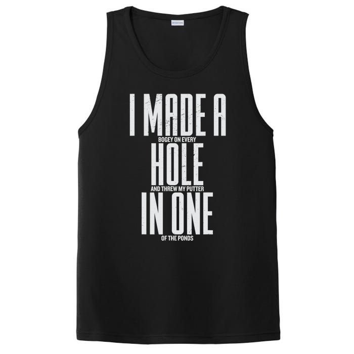 Funny I Made A Hole In One Disc Golf And Golfing Ace Gift PosiCharge Competitor Tank