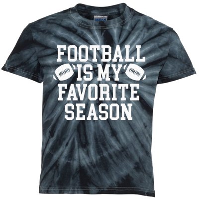 Football Is My Favorite Season Kids Tie-Dye T-Shirt