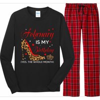 February Is My Birthday Yes The Whole Month High Heel Long Sleeve Pajama Set