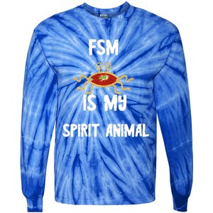 Fsm Is My Spirit Animal Pastafarian Flying Spaghetti Monster Cute Gift Tie-Dye Long Sleeve Shirt