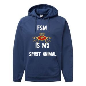 Fsm Is My Spirit Animal Pastafarian Flying Spaghetti Monster Cute Gift Performance Fleece Hoodie